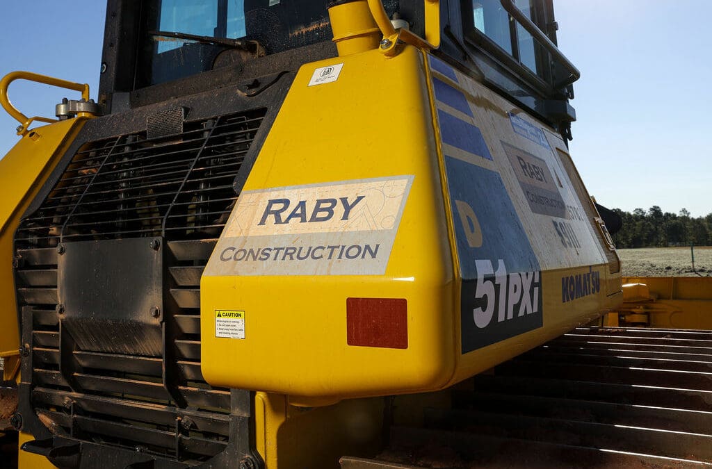 A piece of Raby Construction Machinery